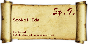 Szokol Ida névjegykártya